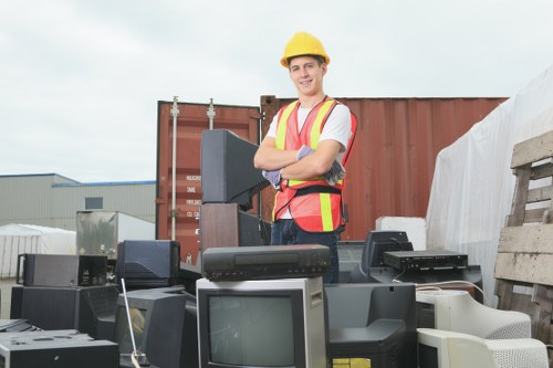 Inspector conducting on-site supplier audit for commercial waste services