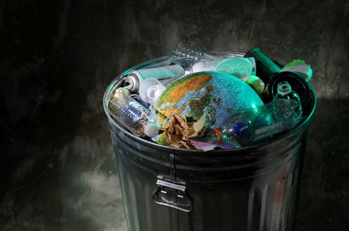 Recycling process in a business waste removal facility